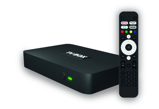 Boîtier IPTV MXTV M98 et sa télécommande