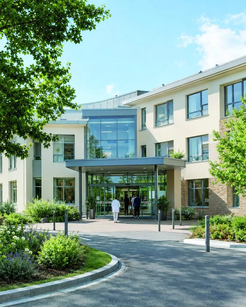 Façade d'une clinique équipée de MXTV Healthcare
