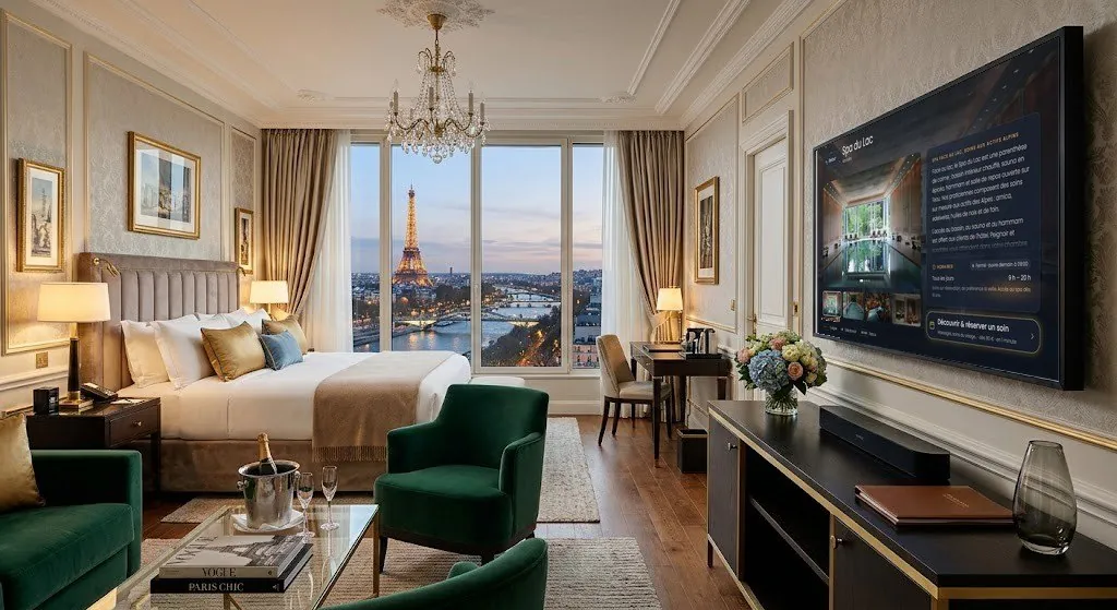 Chambre d'hôtel équipée d'une TV connectée MXTV Hotel